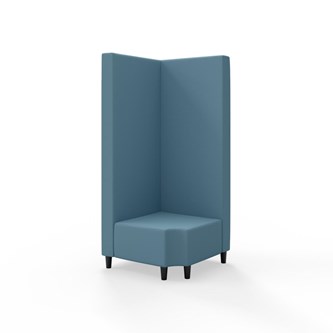 Hörnmodul Snake 90 grader R 12 med träben, hög rygg SH37,5