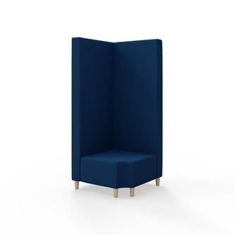 Hörnmodul Snake 90 grader R 12 med träben, hög rygg SH37,5