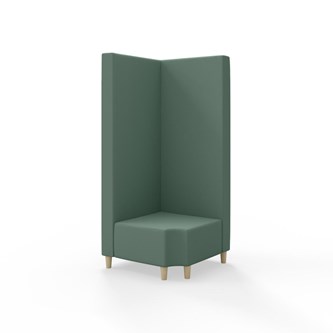 Hörnmodul Snake 90 grader R 12 med träben, hög rygg SH37,5