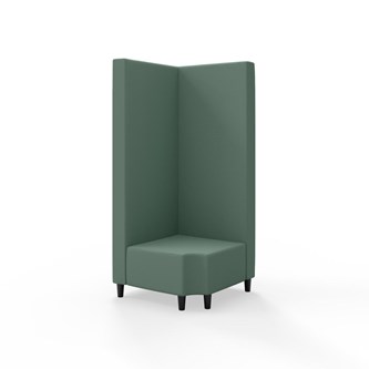 Hörnmodul Snake 90 grader R 12 med träben, hög rygg SH37,5