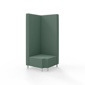 Hörnmodul Snake 90 grader R 12 med träben, hög rygg SH37,5