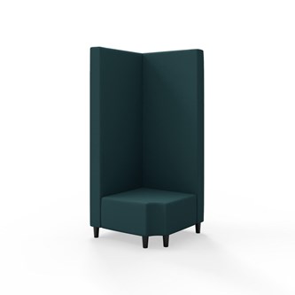 Hörnmodul Snake 90 grader R 12 med träben, hög rygg SH37,5