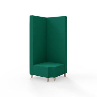 Hörnmodul Snake 90 grader R 12 med träben, hög rygg SH37,5