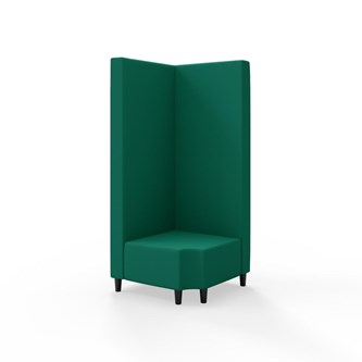 Hörnmodul Snake 90 grader R 12 med träben, hög rygg SH37,5