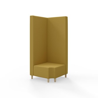 Hörnmodul Snake 90 grader R 12 med träben, hög rygg SH37,5