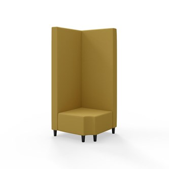 Hörnmodul Snake 90 grader R 12 med träben, hög rygg SH37,5