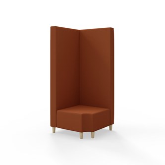 Hörnmodul Snake 90 grader R 12 med träben, hög rygg SH37,5