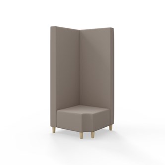 Hörnmodul Snake 90 grader R 12 med träben, hög rygg SH37,5