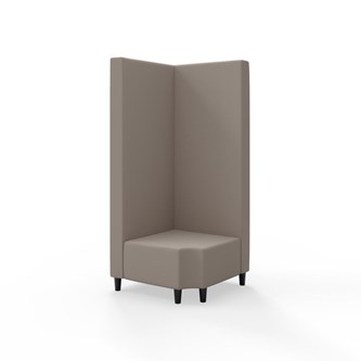 Hörnmodul Snake 90 grader R 12 med träben, hög rygg SH37,5