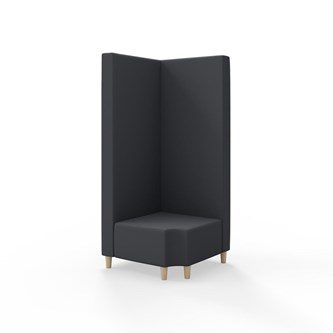 Hörnmodul Snake 90 grader R 12 med träben, hög rygg SH37,5