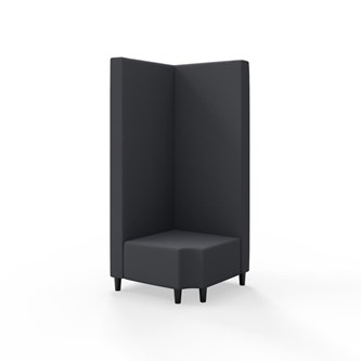 Hörnmodul Snake 90 grader R 12 med träben, hög rygg SH37,5