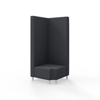 Hörnmodul Snake 90 grader R 12 med träben, hög rygg SH37,5