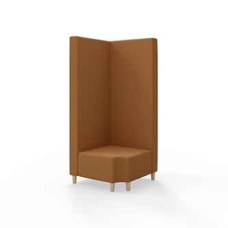 Hörnmodul Snake 90 grader R 12 med träben, hög rygg SH37,5