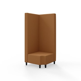 Hörnmodul Snake 90 grader R 12 med träben, hög rygg SH37,5