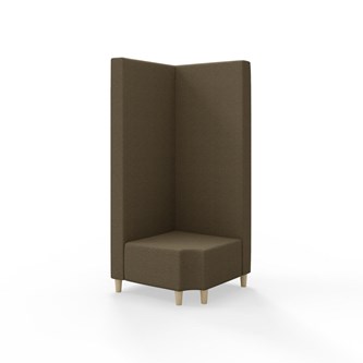 Hörnmodul Snake 90 grader R 12 med träben, hög rygg SH37,5