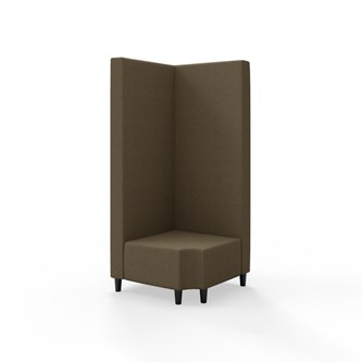 Hörnmodul Snake 90 grader R 12 med träben, hög rygg SH37,5