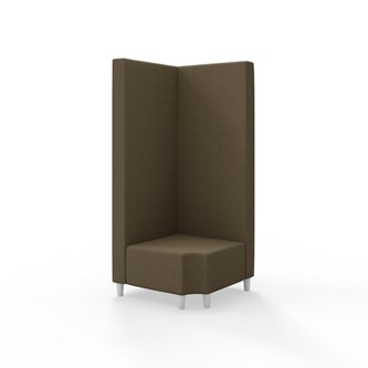 Hörnmodul Snake 90 grader R 12 med träben, hög rygg SH37,5