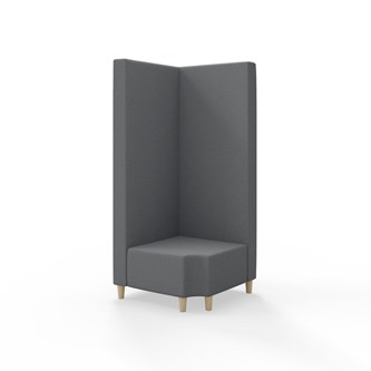 Hörnmodul Snake 90 grader R 12 med träben, hög rygg SH37,5