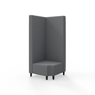 Hörnmodul Snake 90 grader R 12 med träben, hög rygg SH37,5