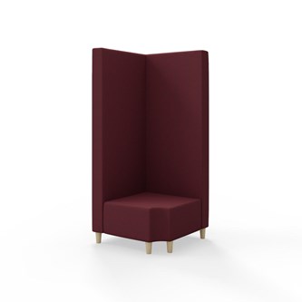 Hörnmodul Snake 90 grader R 12 med träben, hög rygg SH37,5