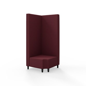 Hörnmodul Snake 90 grader R 12 med träben, hög rygg SH37,5