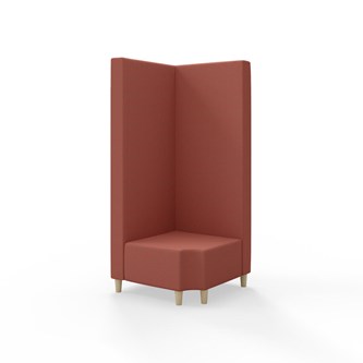 Hörnmodul Snake 90 grader R 12 med träben, hög rygg SH37,5