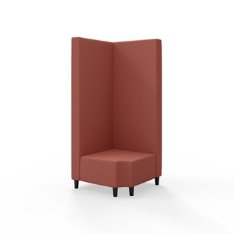 Hörnmodul Snake 90 grader R 12 med träben, hög rygg SH37,5