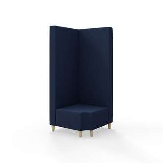 Hörnmodul Snake 90 grader R 12 med träben, hög rygg SH37,5