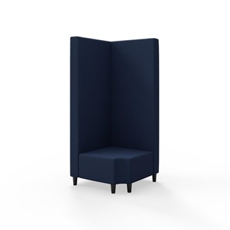 Hörnmodul Snake 90 grader R 12 med träben, hög rygg SH37,5