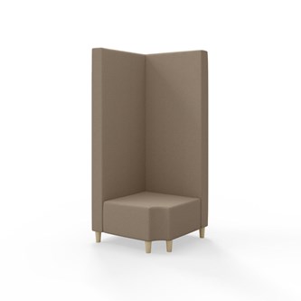 Hörnmodul Snake 90 grader R 12 med träben, hög rygg SH37,5