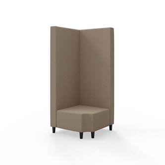 Hörnmodul Snake 90 grader R 12 med träben, hög rygg SH37,5