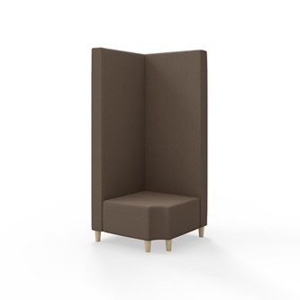 Hörnmodul Snake 90 grader R 12 med träben, hög rygg SH37,5