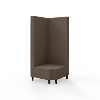 Hörnmodul Snake 90 grader R 12 med träben, hög rygg SH37,5