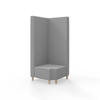 Hörnmodul Snake 90 grader R 12 med träben, hög rygg SH37,5