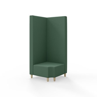 Hörnmodul Snake 90 grader R 12 med träben, hög rygg SH37,5