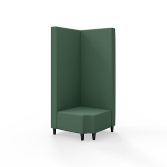 Hörnmodul Snake 90 grader R 12 med träben, hög rygg SH37,5