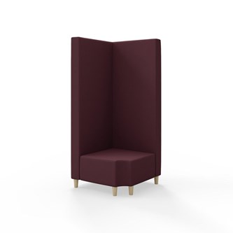 Hörnmodul Snake 90 grader R 12 med träben, hög rygg SH37,5