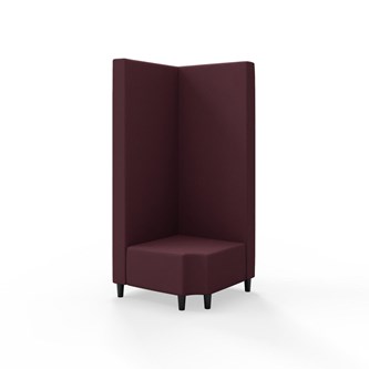 Hörnmodul Snake 90 grader R 12 med träben, hög rygg SH37,5