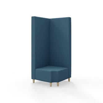 Hörnmodul Snake 90 grader R 12 med träben, hög rygg SH37,5