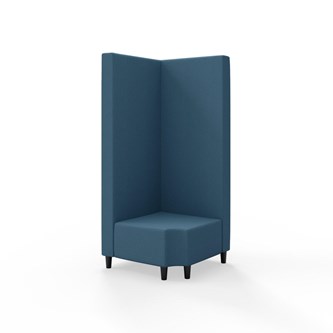 Hörnmodul Snake 90 grader R 12 med träben, hög rygg SH37,5