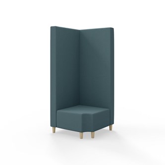 Hörnmodul Snake 90 grader R 12 med träben, hög rygg SH37,5