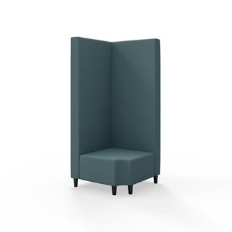 Hörnmodul Snake 90 grader R 12 med träben, hög rygg SH37,5