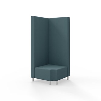 Hörnmodul Snake 90 grader R 12 med träben, hög rygg SH37,5