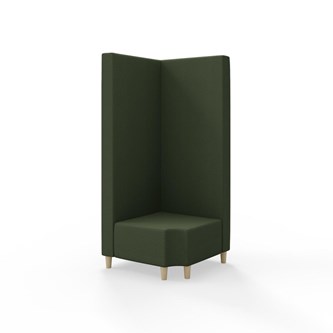 Hörnmodul Snake 90 grader R 12 med träben, hög rygg SH37,5