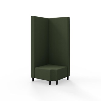 Hörnmodul Snake 90 grader R 12 med träben, hög rygg SH37,5