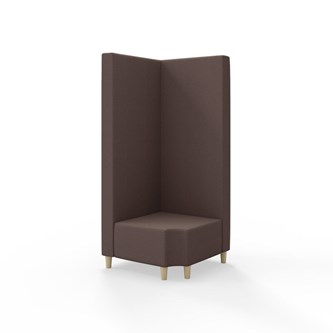 Hörnmodul Snake 90 grader R 12 med träben, hög rygg SH37,5