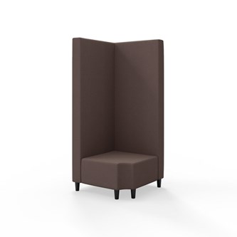 Hörnmodul Snake 90 grader R 12 med träben, hög rygg SH37,5