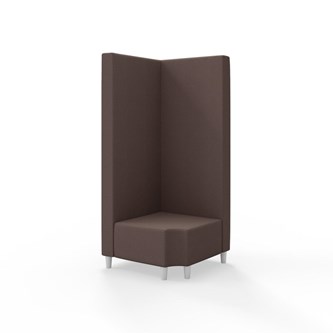 Hörnmodul Snake 90 grader R 12 med träben, hög rygg SH37,5