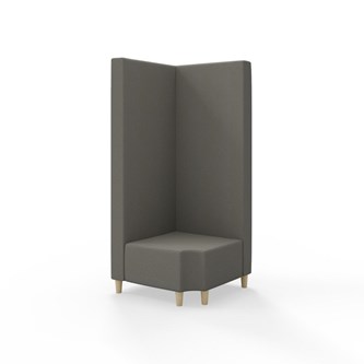 Hörnmodul Snake 90 grader R 12 med träben, hög rygg SH37,5