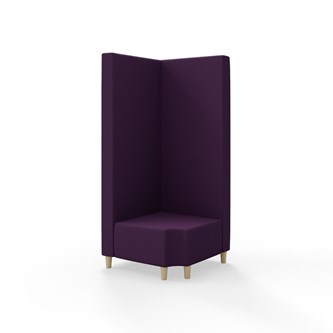 Hörnmodul Snake 90 grader R 12 med träben, hög rygg SH37,5